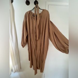 Ovate Orion Linen Dress in Ginger